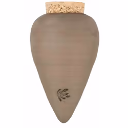 Olla Pépin en terre cuite brut Fabriquée en Espagne Fabrication artisanale Bouchon en liège Réservoir d'eau naturel à insérer ...