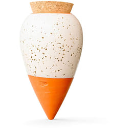 Olla Pépin en terre cuite finition blanc grainé