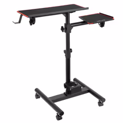 Oplite 96495, Plateau pour clavier et souris, Noir, Acier, 540 mm, 120 mm, 460 mm