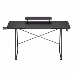 Oplite ATIKA T10 XL, Droit, Forme rectangulaire, Mélamine, Acier, Jouer, Noir