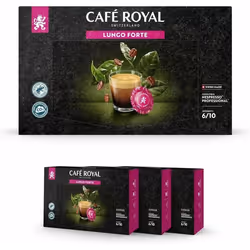 150 Capsules Compatibles NESPRESSO PRO® - CAFÉ LUNGO FORTE - Dosettes by Café Royal®