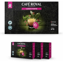 150 Capsules Compatibles NESPRESSO PRO® - CAFÉ LUNGO FORTE - Dosettes by Café Royal®