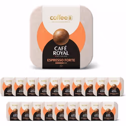 180 Boules de Café CoffeeB - ESPRESSO FORTE - 100% Compostables - Compatible avec machines CoffeeB by Café Royal