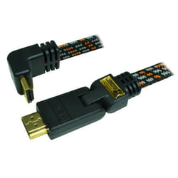 Câble HDMI - Heden - 1.4 - 2M - Plat tissé - Plaqué OR - 4K