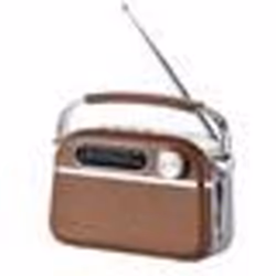 HALTERREGO Radio vintage Grandes Ondes Aspect bois AM/FM/SW lecteur USB/ Carte Micro SD prise secteur ou pile (non incluse)