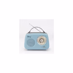 Enceinte/Radio rétro HALTERREGO RMS 5W Bluetooth Radio FM lecteur USB Aux IN Batterie rechargeable Blue gris