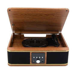 Platine Vinyle - Halterrego - BOSTON - Bluetooth - 3 Vitesses - Haut-parleurs Intégrés