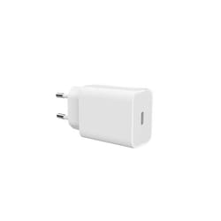 Chargeur secteur 1 Port USB-C : 5V/3A 9V/2.78A 12V/2.08A 25W Power Delivery coloris blanc - Format sachet