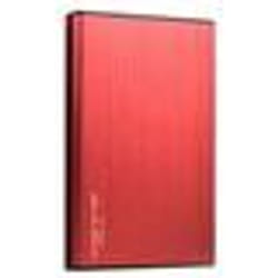 Boîtier Externe - MAXINPOWER - Aluminium Brossé - USB 3.0 - 2.5 SATA III - Rouge