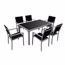 Happy Garden SET1251-50NG, Gris, 6 siège(s), 1070 mm, 770 mm, 575 mm, 19,5 kg