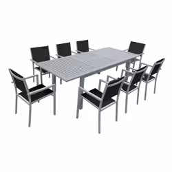 Happy Garden SET1261-50NG, Gris, 8 siège(s), 910 mm, 560 mm, 1195 mm, 24,5 kg