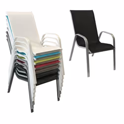 Happy Garden 1225NG-6 chaise d'extérieur Noir
