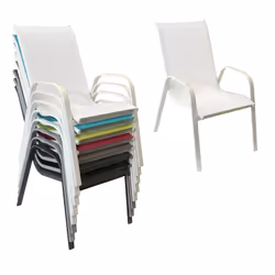 Happy Garden 1225WW-8 chaise d'extérieur Blanc