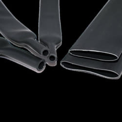 Gaine thermorétractable étanche à leau - Longueur 1m - 3:1 - Diamètre 12/4mm - Noir - Paroi 16mm