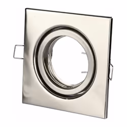 Support de spot LED encastré carré GU10 et GU5.3 (MR16) Satin Nickel Couleur Ajustable