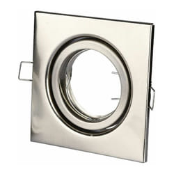 V-tac - Support de spot led encastré carré GU10 et GU5.3 (MR16) Satin Nickel Couleur Ajustable