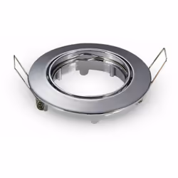 Support de spot LED GU10 et GU5.3 (MR16) rond encastré Couleur Chrome Orientable