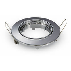 V-tac - Support de spot led GU10 et GU5.3 (MR16) rond encastré Couleur Chrome Orientable
