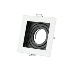 V-tac - VT-781 Spot led encastré carré en métal blanc orientable 15° GU10