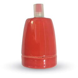 Portalampda in porcellana attacco e27 colore rosso vt-799 3799