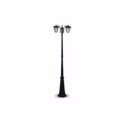 Lampadaire de jardin en aluminium V-TAC avec une double ampoule avec connexion E27. Equipé d'une structure en aluminium noir  ...