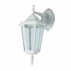 Applique luminaire mural éclairage extérieur lanterne terrasse aluminium blanc verre IP44