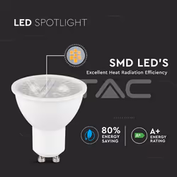 V-TAC VT-2107 ampoule LED 6 W GU10 F - Vue supplémentaire 4