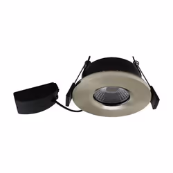 Spot encastrable rond anti feu Satin Nickel 600lm IP65 Blanc Neutre 4000K V-TAC → Ce spot anti-feu résistera 90 minutes face ...