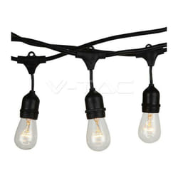 V-tac - Guirlande Guinguette 5 mètres Pour 10 Ampoules led E27 IP54 Noir VT-7135