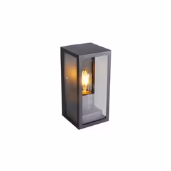 Applique du jardin pour lampes à LED E27 (max. 60W), équipé d'un aluminium de noir mat et le couvercle en verre transparent.  ...