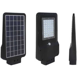 V-tac - VT-ST15 Réverbère led 15W avec panneau solaire et sensor corps noir IP65 blanc froid 6400K - sku 8548