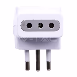 V-TAC 8721, Type L (IT), Type L (IT) + Type F, 250 V, 50 - 60 Hz, 10 A, Blanc