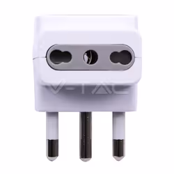 V-TAC 8722 adaptateur prise d'alimentation Type L (IT) Type L (IT) + Type F Blanc