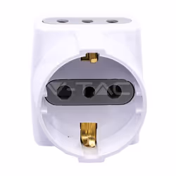 V-TAC 8723, Type L (IT), Type L (IT) + Type F, 250 V, 50 - 60 Hz, 10 A, Blanc