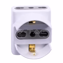 V-TAC 8724, Type L (IT), Type L (IT) + Type F, 250 V, 50 - 60 Hz, 16 A, Blanc
