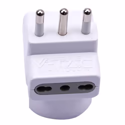 V-TAC 8724 adaptateur prise d'alimentation Type L (IT) Type L (IT) + Type F Blanc