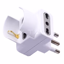 V-TAC 8724 adaptateur prise d'alimentation Type L (IT) Type L (IT) + Type F Blanc