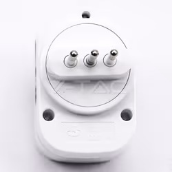 V-TAC 8744 adaptateur prise d'alimentation Type L (IT) Type L (IT) + Type F Blanc