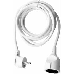 V-tac - Rallonge électrique de 3m avec fiche Schuko et prise Schuko Blanc