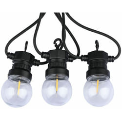 Caténaire de 5m avec 10 ampoules led 4W mini Globe Filament Couleur Noir avec Transformateur 3000K