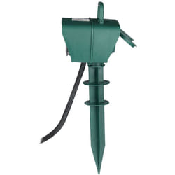 Adaptateurs et prises - 2 voies - Prises de courant pour jardin - IP44 - Vert - fil de 3m