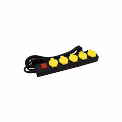 V-TAC Rallonge électrique Multiprise extérieure 5 x Schuko 16A EU standard câble 3m avec interrupteur on/off IP44. Fabriqué a ...