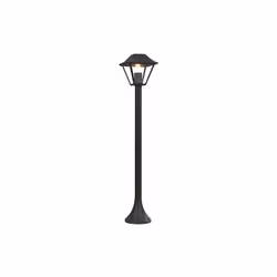 Lampadaire de jardin V-TAC avec une seule ampoule avec connexion E27. Equipé d'une structure en aluminium noir opaque et d'un ...