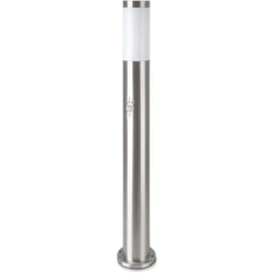 V-tac - Lampe borne d'extérieur - IP44 - Nickel satiné