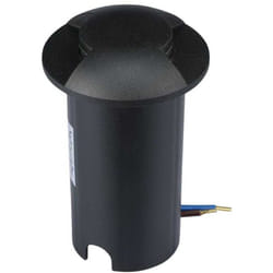 V-tac - VT-1161 1W 2 faisceaux blanc chaud 3000K rond aluminium noir IP67 walk-over led spot - sku 211466