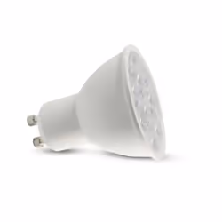 Lampe spot à puce LED Samsung SMD 6W GU10 10° 445LM lumière blanche chaude 3000K. Forme de projecteur en matériau thermoplast ...