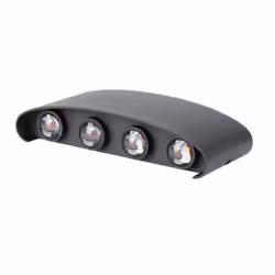 Applique LED SMD 7W lumière blanche chaude 3000K. Structure au design moderne et élégant en aluminium peint noir effet sablé, ...
