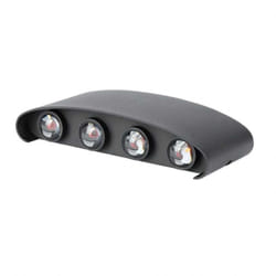 V-tac - Applique led 7W à double faisceau lumineux Noir Body 3000K IP65