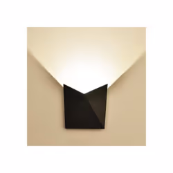 Applique LED 5W, haute luminosité, lumière blanc chaud, 3000K. Structure au design moderne et élégant en aluminium peint en n ...