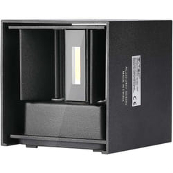 V-tac - Applique led carrée - Bridgelux - IP65 - Noir - 5W - 700 Lumens - 3000K